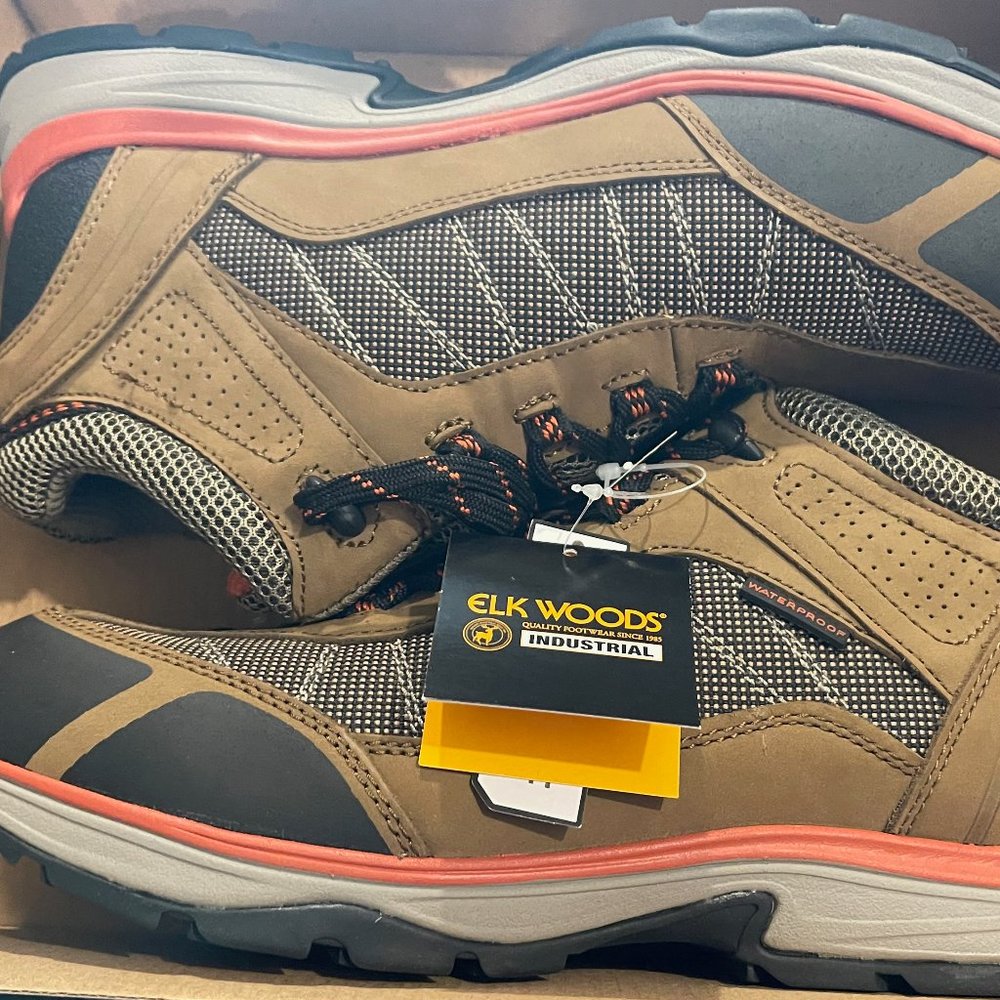 Elk Woods Men's Anchor Waterproof Soft Toe Hiker Work Boot Sz 12 - Brown